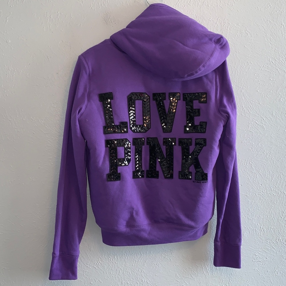 Vs fur sequin full zip nwt